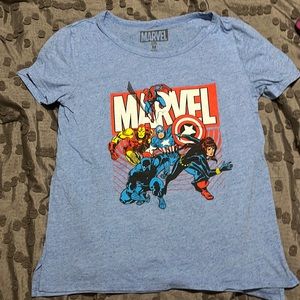 Periwinkle Blue Marvel Tee Shirt (Women’s Medium)